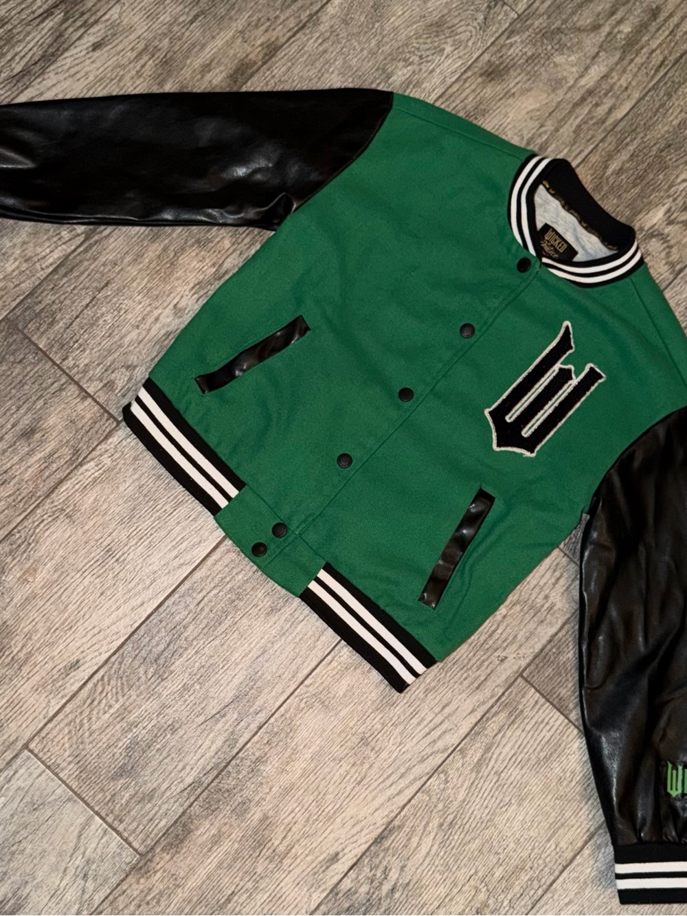 Wicked x Justice Girls Size Medium 10 Varsity Jacket